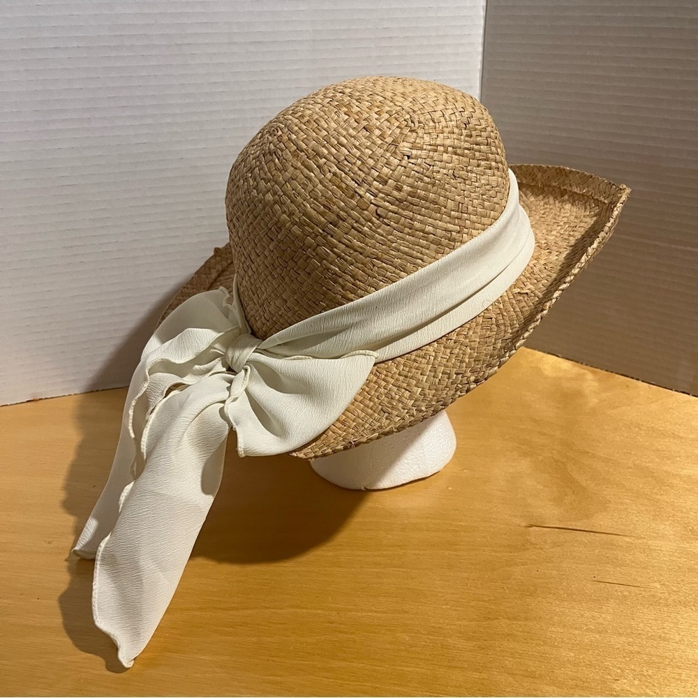 Foldable Travel Bow Ribbon Panama Hat Beach Straw Hats Sun Hat Women's Cap